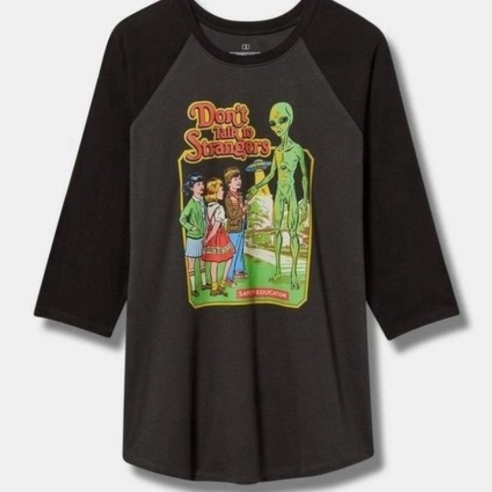 Torrid Steven Rhodes Raglan Baseball Tee